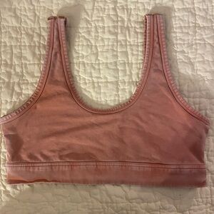 Aerie NWOT offline faded orange cropped tank top/sports bra size large